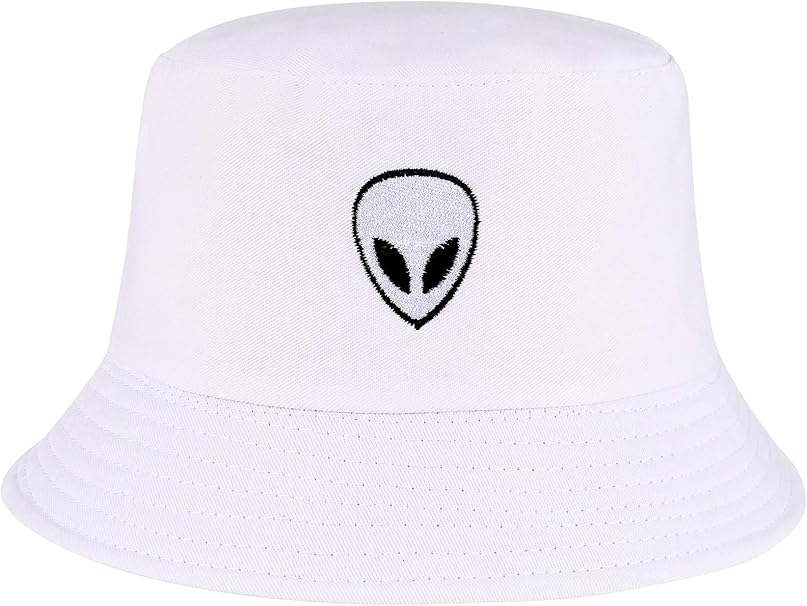ADAKEL Unisex Bucket Hat Alien Bucket Hat Cap Fisherman Hat for Women