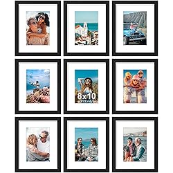 Vittanly 8x10 Picture Frames Set of 9, Shatter