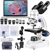 Woehrsh Microscope for Adults WF10x and WF25x Eyepiece | Woehrsh Microscopes 40X-2000X Magnification USB Camera, Microscope for Adults Suitable for Laboratory School