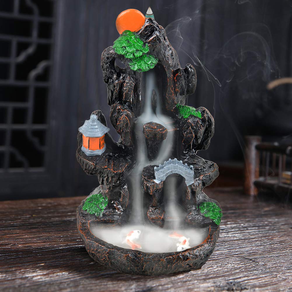 SOLEJAZZ Waterfall Backflow Incense Burner Mountain Incense Holders