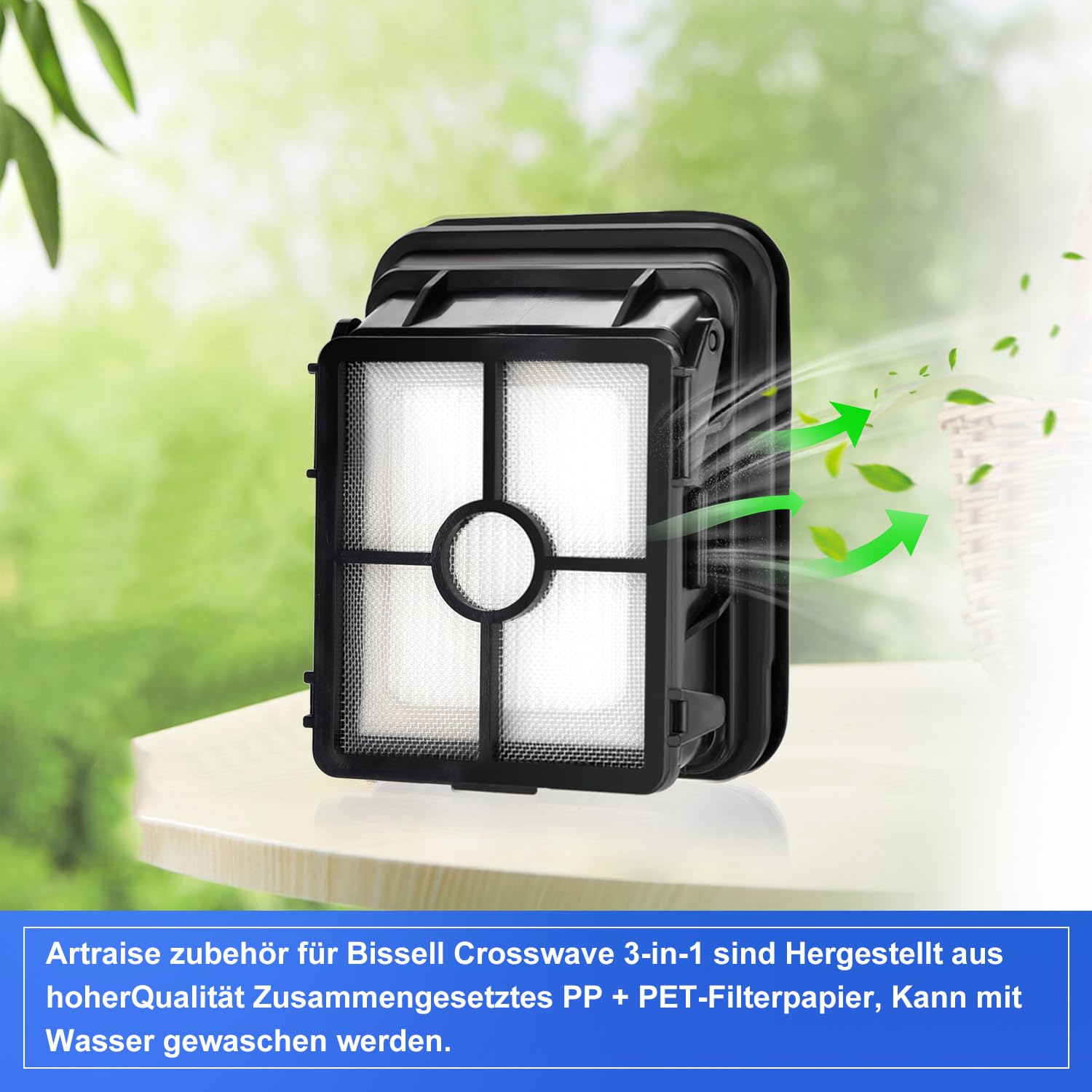 Artraise Filter für Bissell Crosswave - 3-in-1 Zubehör mit 2 Stück Ersatzfilter und 2 Stück Multiflächen Bürstenrolle für Modelle 1866, 17132 & 2225N 4