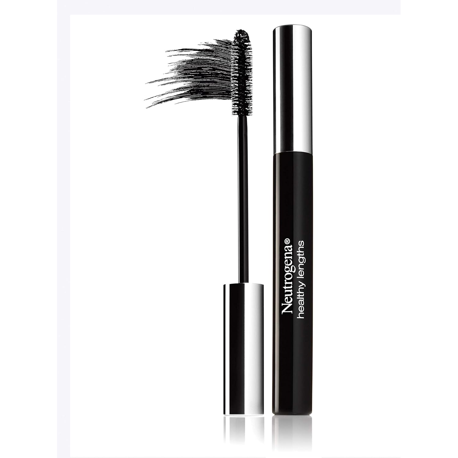 Neutrogena Healthy Lengths Mascara for Stronger, Longer Lashes, Clump-, Smudge- and Flake-Free Mascara with Olive Oil, Vitamin E and Rice Protein, Black 02, .21 oz : Beauty Products : Beauty