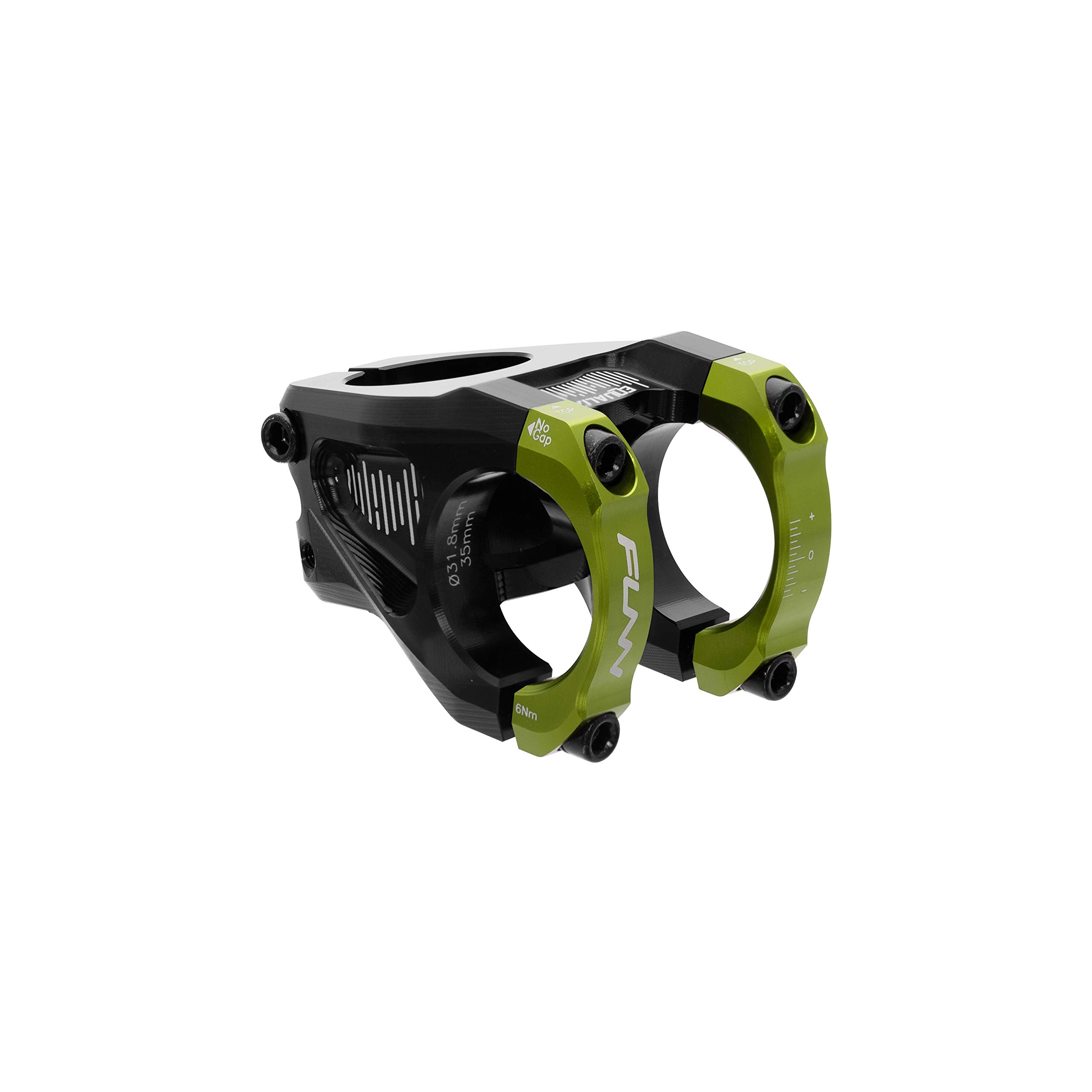 FUNN Equalizer Bike Stem with 10mm Drop or Rise, 31.8mm Bar Clamp (Length 35mm, Green)
