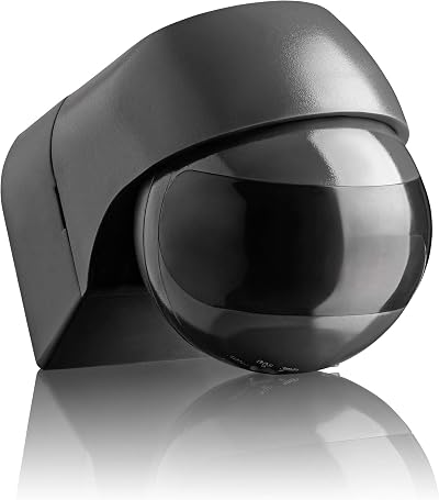SEBSON PIR Sensor Outdoor IP44 Wall Mounted 12m 180° Anthracite