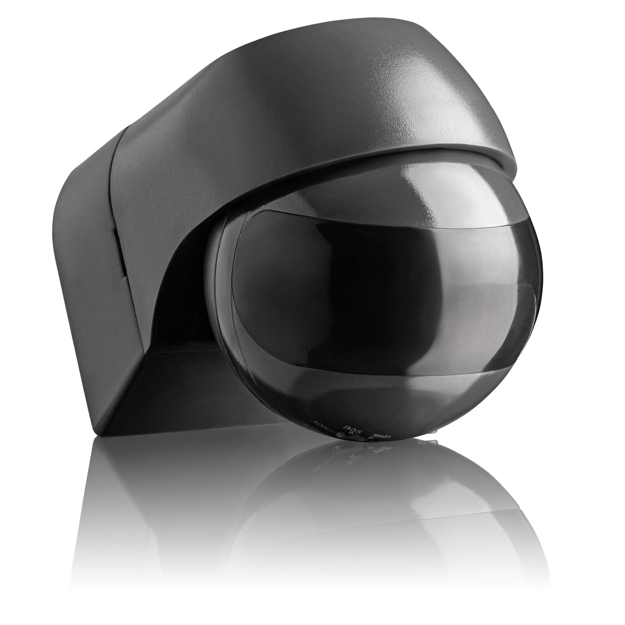 SEBSON PIR Sensor Outdoor IP44, Wall Mounted, Infrared Motion Sensor, LED suitable, Range max. 12m/180°, swivelling, max. 800/400W, anthracite