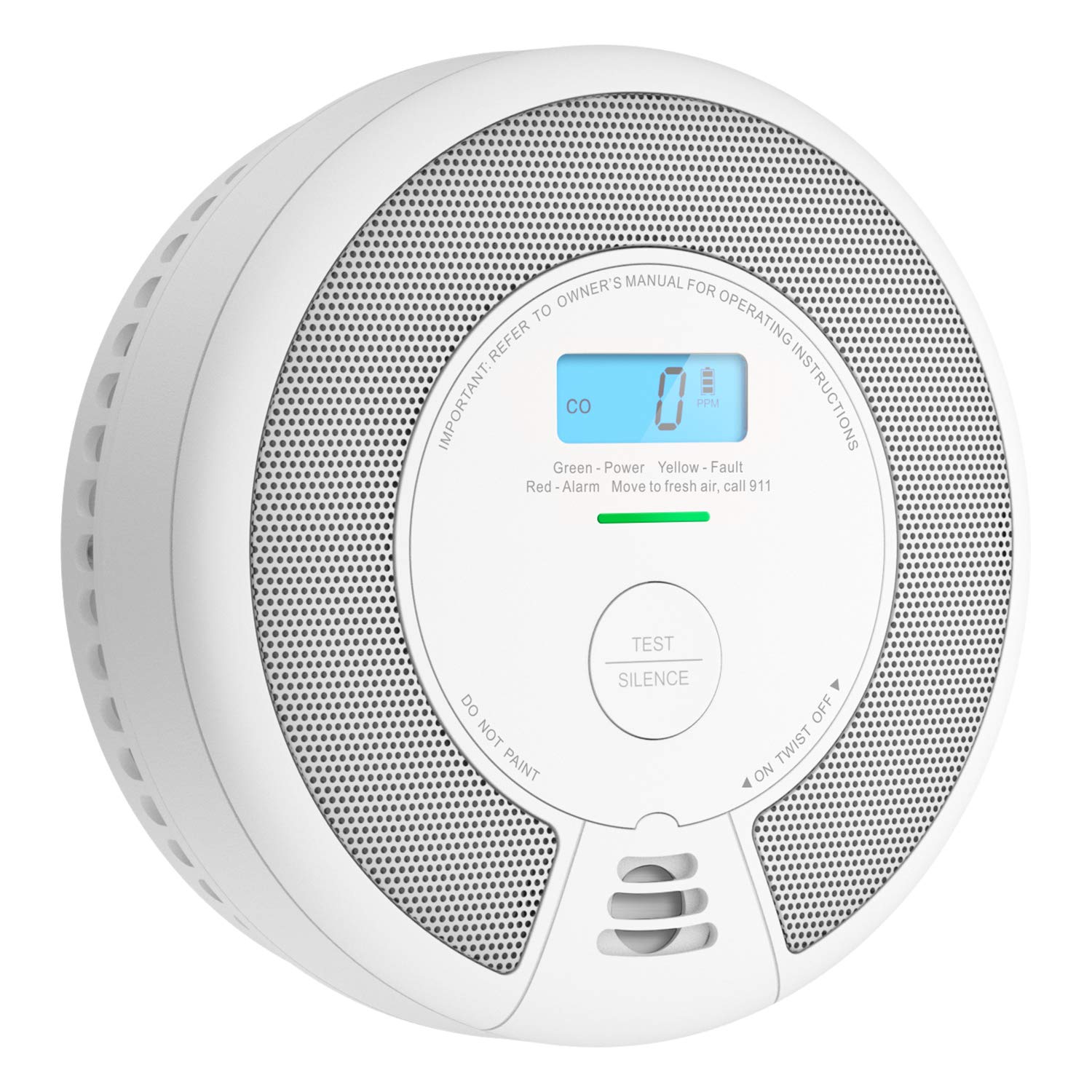 X-Sense 10-Year Battery (Not Hardwired) Combination Smoke & Carbon Monoxide Alarm Detector with LCD Display, Compliant with UL 217 & UL 2034 Standards, SC07