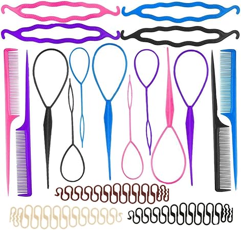 Amazon 19p ヘアウィービングツール レディースファッションヘアスタイル 仕立て Diy フレンチブレイドツール ヘアウィービングツール ツイストヘアウィービングツール ポニーテール配布用アクセサリー ヘアケア カラー スタイリング 通販