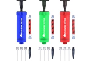 The Friendly Swede Ball Pump for Sports Balls, Including Ball Pump Needles and Nozzles, Hand Air Pump for Balls, Basketball Pump, Hand Pump for Inflatables, Soccer Ball Pump - Multipack