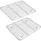 TeamFar Cooling Rack, 9.75&rdquo; x 7.5&rdquo; Stainless Steel Wire Baking Rack, 2PCS | for Cooking Roasting Grilling, Fit for Oven Pan, Oven &amp; Dishwasher Safe, Non-toxic &amp; Heavy-Duty
