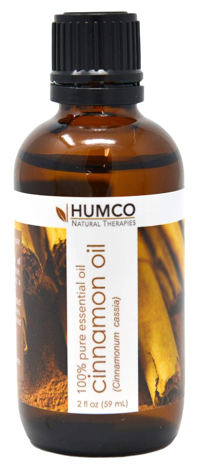 Humco Natural Therapies CINNAMON Oil with Dropper, 2 Oz,-100% Pure Essential Oil - Improve Appearance of Skin, Use as Natural Insect Repellent, Create a Natural Room Spray