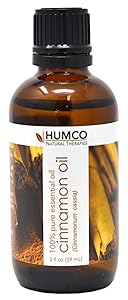 Humco Natural Therapies CINNAMON Oil with Dropper, 2 Oz,-100% Pure Essential Oil - Improve Appearance of Skin, Use as Natural Insect Repellent, Create a Natural Room Spray