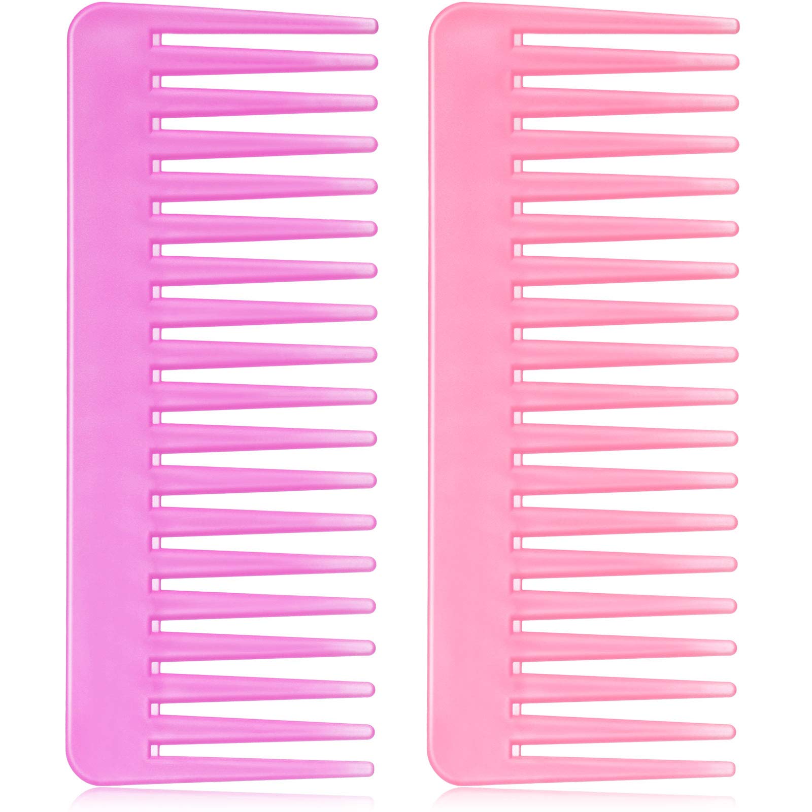 Large Pink Rose Red Detangling Comb for Curly Wet Dry Hair, No Handle Styling Shampoo Comb