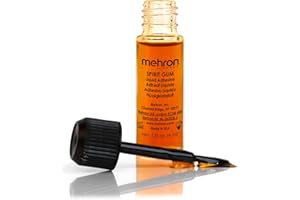 Mehron Makeup Spirit Gum | Spirit Gum Adhesive | Special FX, Cosplay, Halloween, Stage Performance Makeup | Professional Cosmetic Glue Adhesive for Face, Skin, & Body (.125 oz)