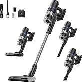 Eureka ReactiSense 350W Anti-Tangle Cordless Stick Vacuum, NEC451BL | Floor Sense + React, Up to 60-Min, Lightweight, Anti-Al