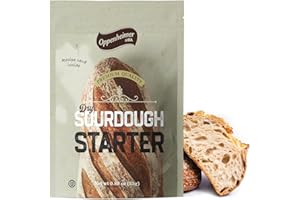 OPPENHEIMER USA Sourdough Starter, San Francisco Style activated in less Than 48 Hours. Premium Quality INSTANT, Perfect for Sourdough Bread, Challah, Loaf, Biscuits, Pretzels, Kosher Certified, 0.88oz (25g)
