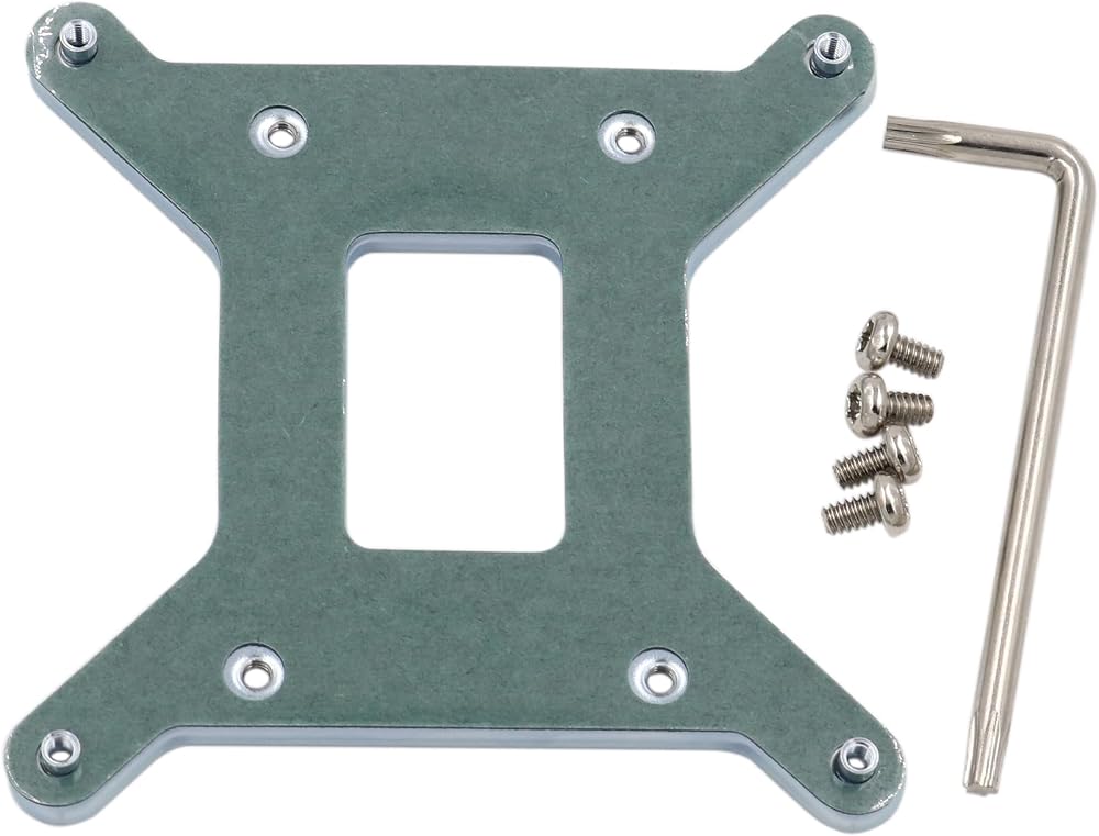GENNEL Metal LGA1700 Motherboard Backplate CPU Heatsink Mounting Base for Intel