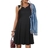 elescat Women's Summer Dresses 2026 Beach Casual Sleeveless Floral Print Tank Loose Sundress with Pocket