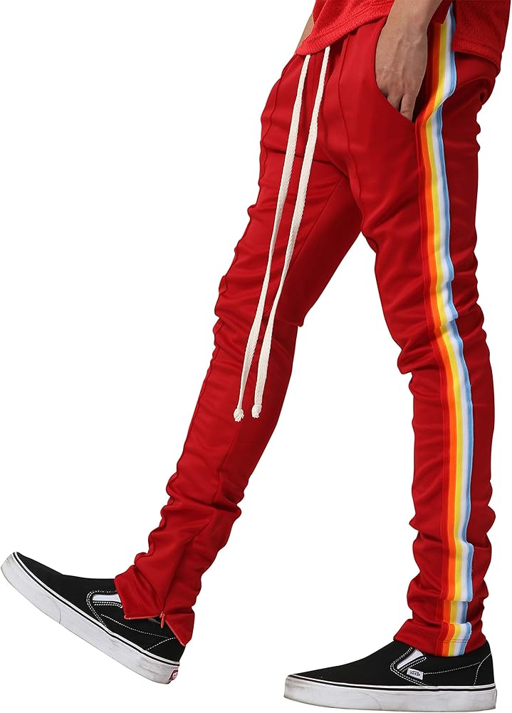 rainbow striped pants mens