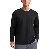 CRZ YOGA Cloud Jersey Long Sleeve Shirts for Men - Crewneck Breathable Casual Workout T-Shirts Soft Basic Tops