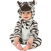 DarkCom Unisex Baby Zebra Costume Animal Onesie Toddler Hooded Romper Halloween Kids' Christmas Pajamas