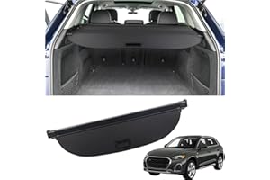 Marretoo Cargo Cover for Audi Q5 SQ5 2024 2023 2022 2021 2020 2019 2018 for Audi Q5 SQ5 Accessories Black Retractable Factory Style SUV Trunk Cover Cargo Security Shade Trunk Cover