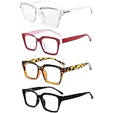 Eyekepper 4-packing Bifocal Reading Glasses Women Bifocal Readers Clear Lens Oversize +3.00