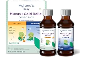 Hyland's Baby Mucus and Cold Relief, Day and Night Value Pack, Infant And Baby Cold Medicine, Decongestant And Cough Relief, 8 Fl Oz