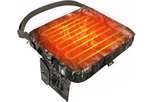 MDSTOP Heated Hunting Seat Cushion, Waterproof Seat Pads for Tree Stand & Ladder Stand, for Hunting, Ice Fishing, Hiking, Cam