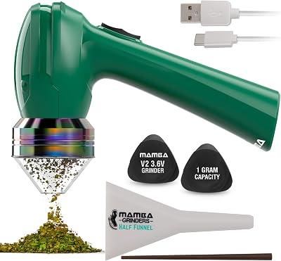 Mamba Grinders Electric Herb Grinder USB Portable 1g Green Metal
