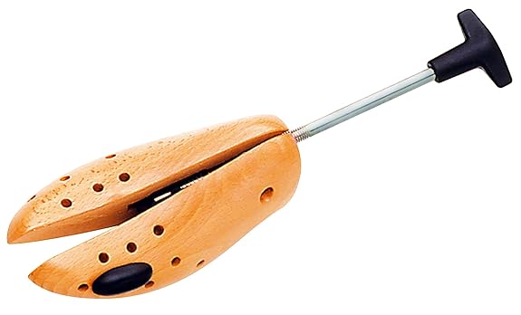 Delfa Schuhdehner, Schuhweiter, Schuhstrecker aus Buchenholz und Mechanik aus Metall
