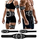 Electronic Muscle Stimulator - Portable Powered Ab Stimulator Muscle Toner for Muscle Conditioning,EMS Ab Machine,Fitness Strength Training Workout Equipment for Men and Women