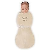 SwaddleDesigns 6-way Omni Swaddle Sack, Arms Up Swaddle for Newborn, More Options to Calm Startle Reflex, Improves Sleep, Easy Transition Baby Sleep Sack, Small, 0-3 month, Oatmeal, Swaddle Love