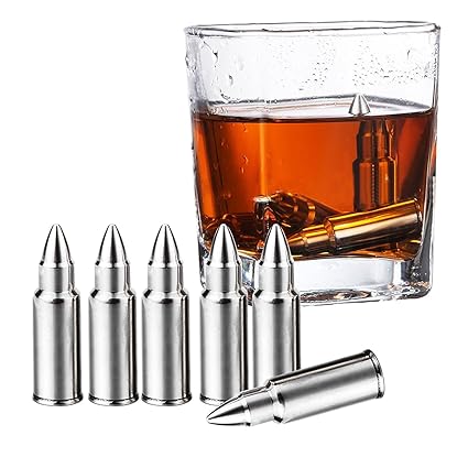  Aolvo Bullet Shaped Whiskey Chilling Stones