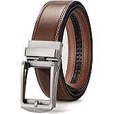 BOSTANTEN Belt Men Leather Reversible Belts for Men 1 3/8" for Casual Golf Dress Pants, Two-in-One Belt Gift