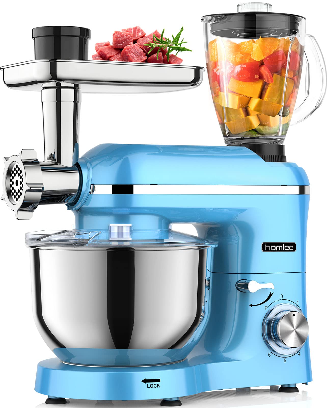 Homlee-3-In-1-Multifunctional-Amasadora1800W-Amasadora-Reposteria55L-Cuenco-De-Acero-Inoxidable-Exprimidor-De-Zumo