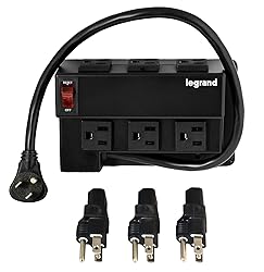 Legrand - OnQ Media Enclosure Power Strip, Half