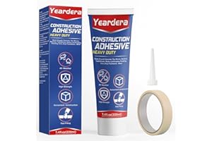 Yeardera Heavy Duty Construction Adhesive, 7.4 Ounce Cement Glue Squeeze Tube, Versatile Construction Glue for Tile, Floor, Stone, Wood, Wall & More, Pack of 1 (CZJS-001)