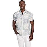 GUESS Mens Eco Short Sleeve Mosley Tile Print Shirt