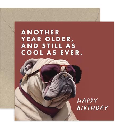 Whitman And Daughter Geburtstagskarte Mit Englischer Bulldogge – 12,7 X 17,8 Cm, Blanko, Für Babyparty & Kindergeburtstag