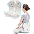 Curble Wider(Standard Wide) – Ergonomic Back Support Chair, Lumbar Support for Posture Correction & Back Pain Relief, Ideal for Office, Floor Seat & Work from Home, Patented (Grey)