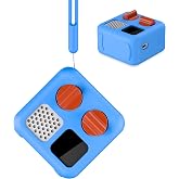 PROfezzion Silicone Case Cover Adventure Jacket for Yoto Mini Player, Blue | Wrist Lanyard Included, Protective Sleeve, Anti-Slip Skin Cover, for Kids Yoto Mini Audio Device, Travel Carrying Cover