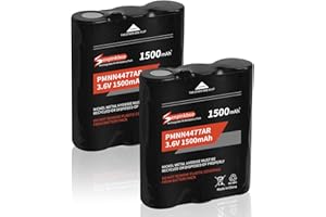 Senpinkboo 2-Pack PMNN4477AR T600 T800 Battery 1500mAh Upgraded for Motorola Talkabout T200 T260 T265 T270 T280 T400 T402 T460 T465 T470 T475 T480 T500 T503 T600 T800 T801 Rechargeable Battery 3.6V