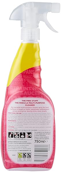 STARDROPS THE PINK STUFF MIRACLE MULTI-PURPOSE CLEANER – REMOVES GREASE, GRIME, AND STAINS ON KITCHENS, BATHROOMS, FLOORS, AND MORE, 25 FL OZ