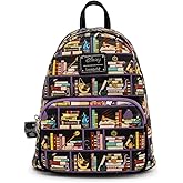 Loungefly Disney Villains Books Womens Double Strap Shoulder Bag Purse, One Size, Multi