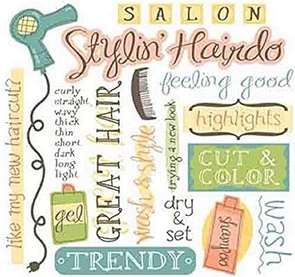 Amazon Com Karen Foster Design Scrapbooking Rub On Hair Style