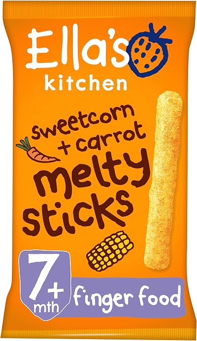 Ella's Kitchen Sweetcorn & Carrot Melty Sticks 16g 7 Months+