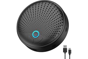 BALILA Conference Speaker 360° Voice Pickup 4 AI Mics, Conference Microphone with Noise Reduction, USB Speakerphone for 16 Compatible with Leading Software, Home Office