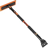 BIRDROCK HOME Snow MOOver 55" Extendable Foam Car Snow Brush and Ice Scraper with Soft Grip - Winter Tool - Auto Window…