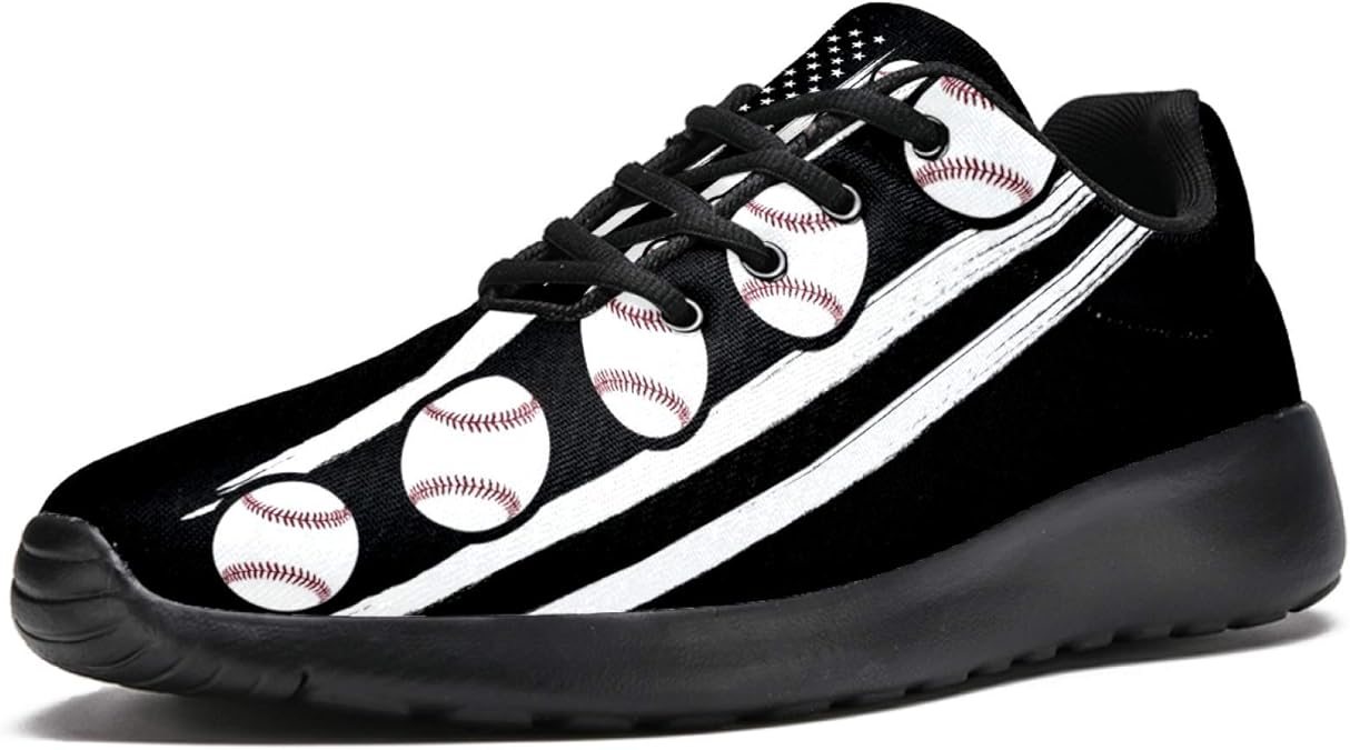 MAPOLO Baseball American Flag Men�s Casual Walking Shoes
