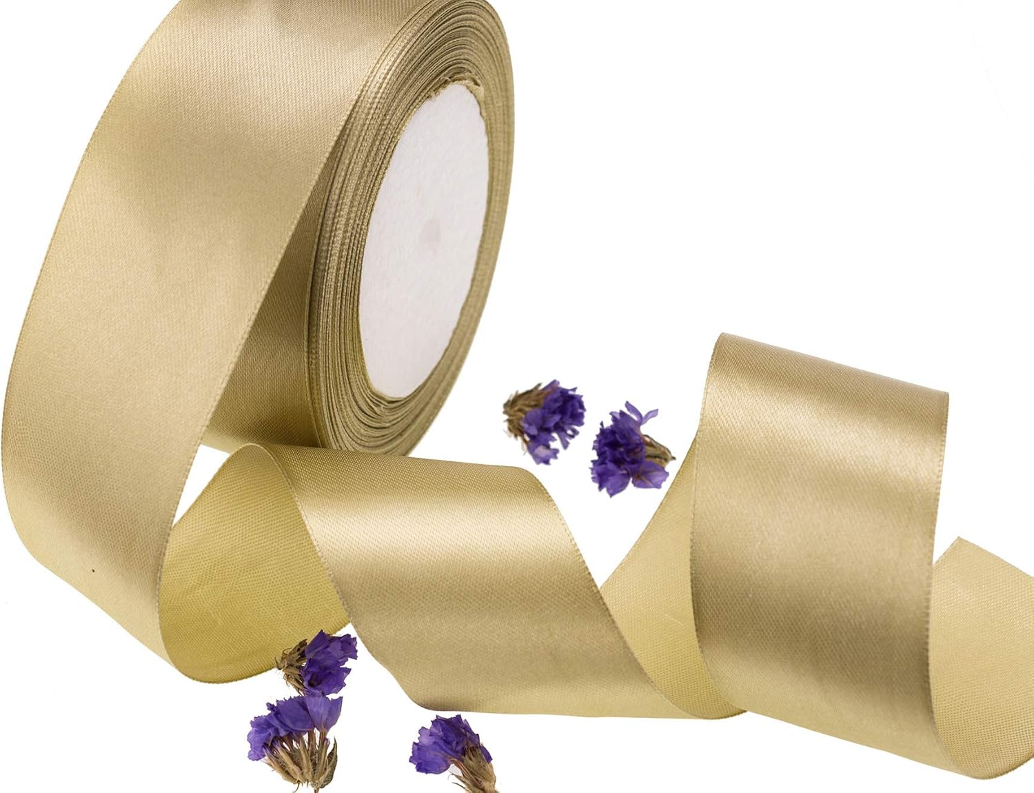 ATRBB 25 Yards 1-1/2 inch Wide Satin Ribbon Perfect for Wedding,Handmade Bows and Gift Wrapping(Old Gold): Arts, Crafts & Sewing